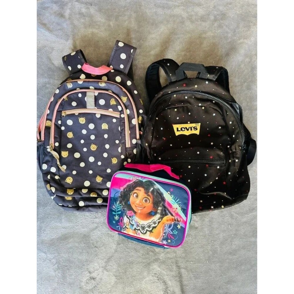 Levi Bundle of Back Packs and Disney Encanto Lunch Box